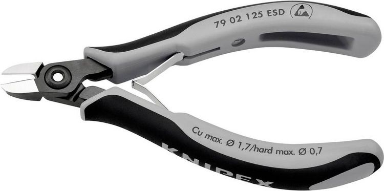 Produktbild: Knipex 79 02 125 ESD ESD Seitenschneider mit Facette 125mm