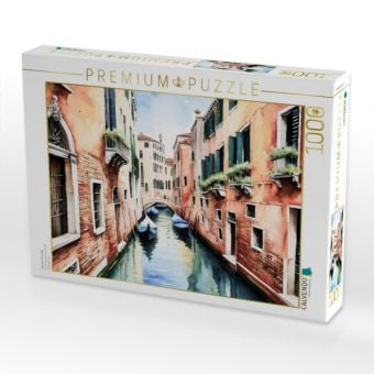 Produktbild: CALVENDO Puzzle Kanal in Venedig | 1000 Teile Lege-Gr&ouml;&szlig;e 64x48cm Foto-Puzzle f&uuml;r gl&uuml;ckliche Stunden