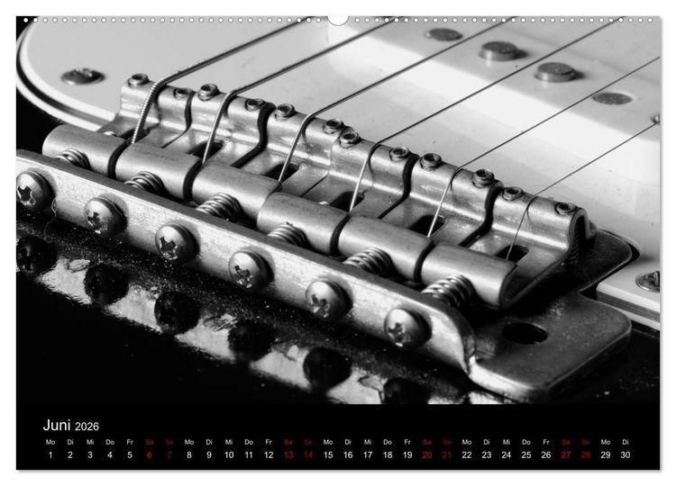 Produktbild: Regelwerke - Details alter E-Gitarren (hochwertiger Premium Wandkalender 2026 DIN A2 quer), Kunstdruck in Hochglanz