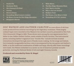 Produktbild: Doc Watson and Gaither Carlton