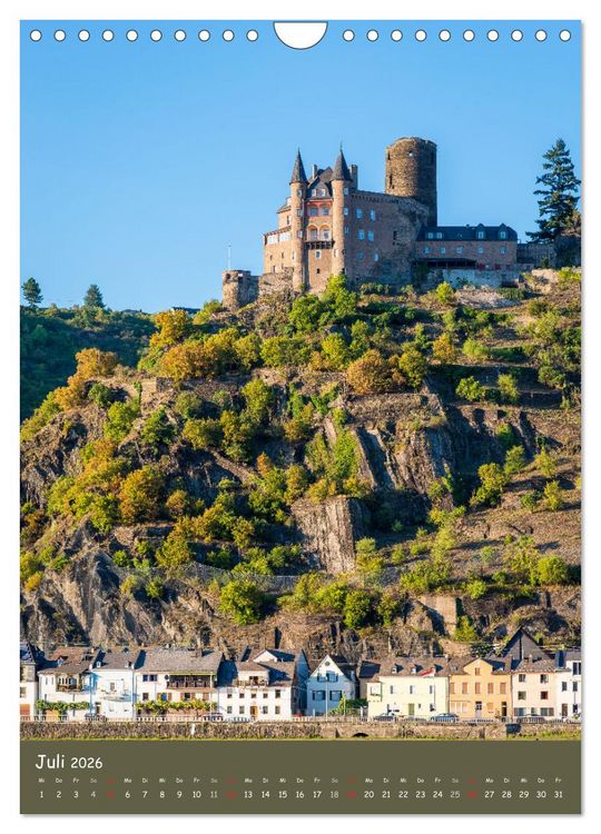 Produktbild: Burgen am Mittelrhein (Wandkalender 2026 DIN A4 hoch), CALVENDO Monatskalender