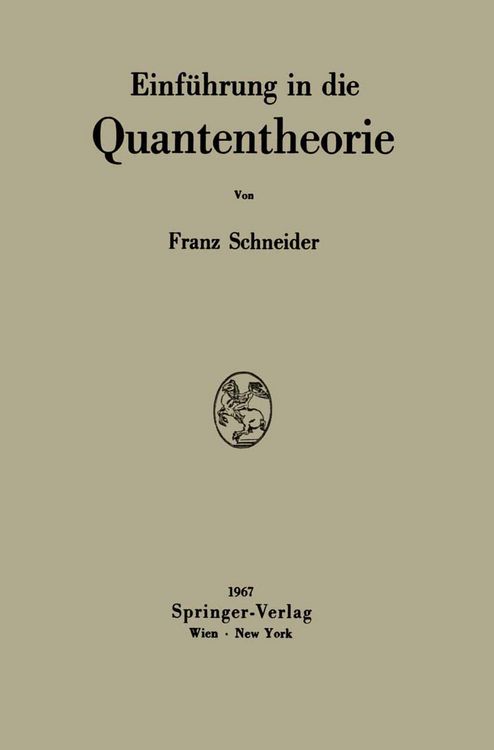 Produktbild: Einf&uuml;hrung in die Quantentheorie