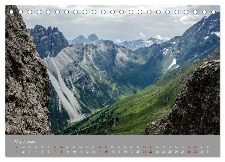 Produktbild: Das Stubaital in Tirol - Gipfelsturm und Gletscherseen (Tischkalender 2026 DIN A5 quer), CALVENDO Monatskalender