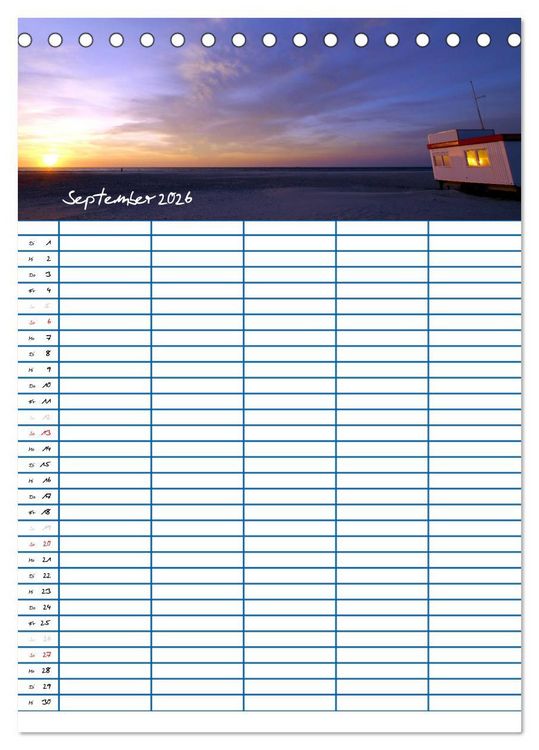 Produktbild: Meer Zeit f&uuml;r uns! (Tischkalender 2026 DIN A5 hoch), CALVENDO Monatskalender