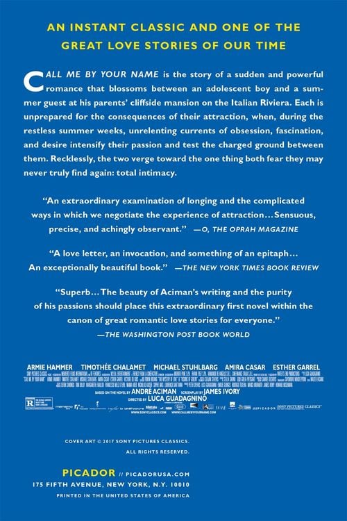 Call Me by Your Name. Movie Tie-In