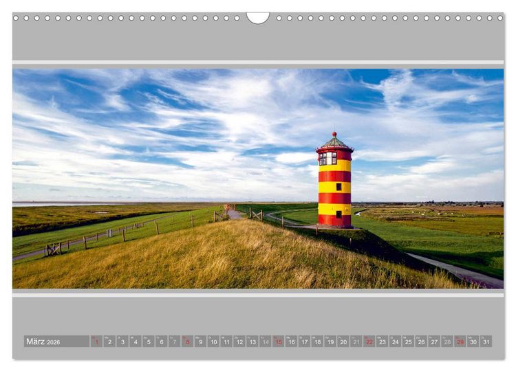 Produktbild: Der Pilsumer Leuchtturm (Wandkalender 2026 DIN A3 quer), CALVENDO Monatskalender