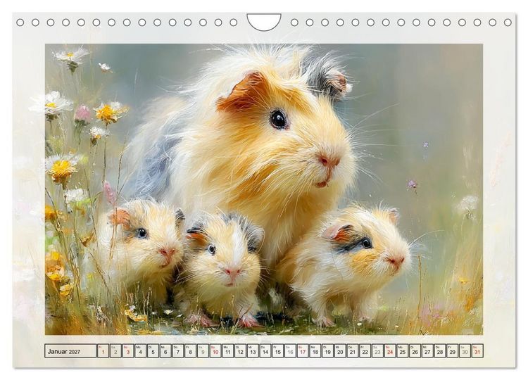 Produktbild: Meerschweinchen. Bezauberndes Gartengl&uuml;ck (Wandkalender 2027 DIN A4 quer), CALVENDO Monatskalender