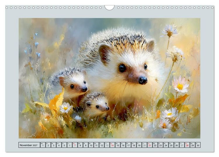 Produktbild: Igel. Kleine Gl&uuml;cksbringer im Garten (Wandkalender 2027 DIN A3 quer), CALVENDO Monatskalender