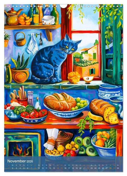 Produktbild: Katzenleben in Farbe - Witzige Szenen aus dem Katzenalltag (Wandkalender 2026 DIN A3 hoch), CALVENDO Monatskalender