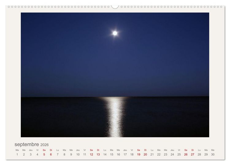 Produktbild: La mer sous le ciel (Calendrier mural 2026 DIN A2 vertical) calendrier de bureau