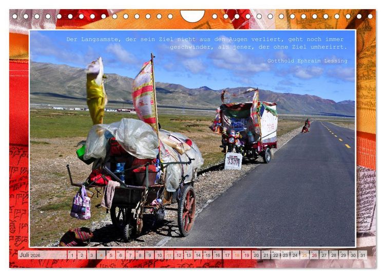 Produktbild: Farben Tibets (Wandkalender 2026 DIN A4 quer), CALVENDO Monatskalender