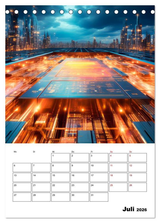 Produktbild: K&Uuml;NSTLICHE INTELLIGENZ Cooler Terminplaner (Tischkalender 2026 DIN A5 hoch), CALVENDO Monatskalender