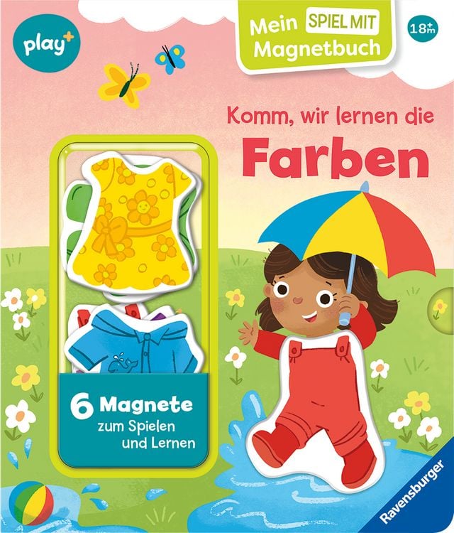 Produktbild: Play+ Mein Spiel mit-Magnetbuch Komm, wir lernen die Farben - ab 18 Monate