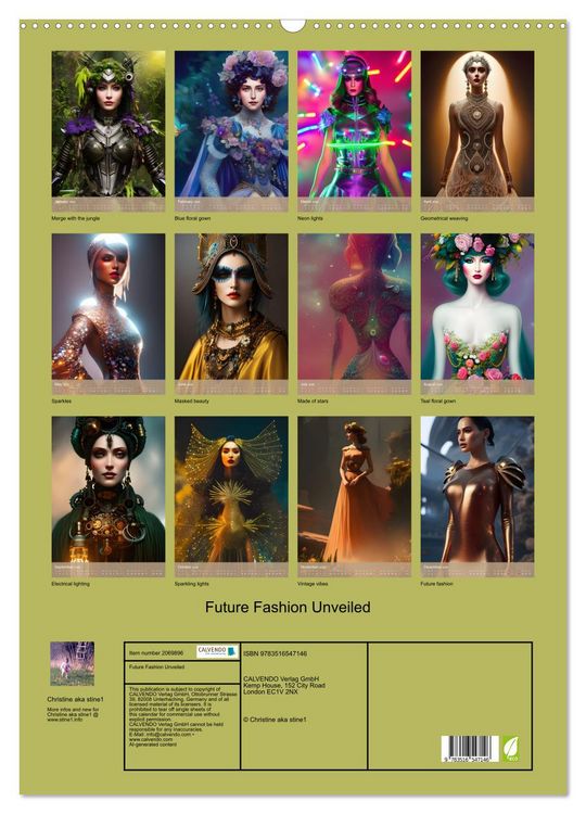 Produktbild: Future Fashion Unveiled (Wall Calendar 2026 DIN A2 portrait), CALVENDO 12 Month Wall Calendar