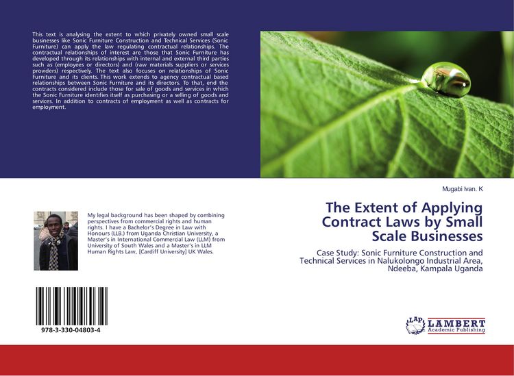 Produktbild: The Extent of Applying Contract Laws by Small Scale Businesses