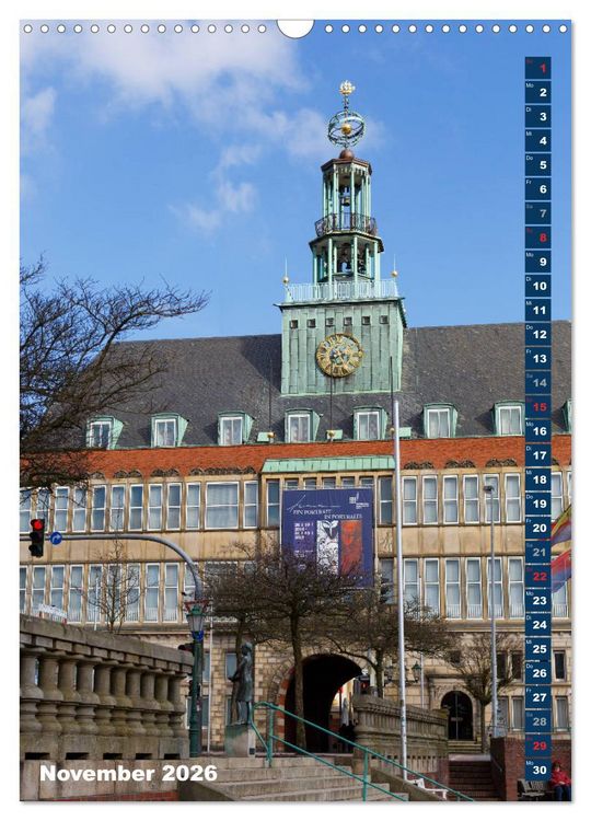 Produktbild: Emden - Sehenswertes der Seehafenstadt (Wandkalender 2026 DIN A3 hoch), CALVENDO Monatskalender