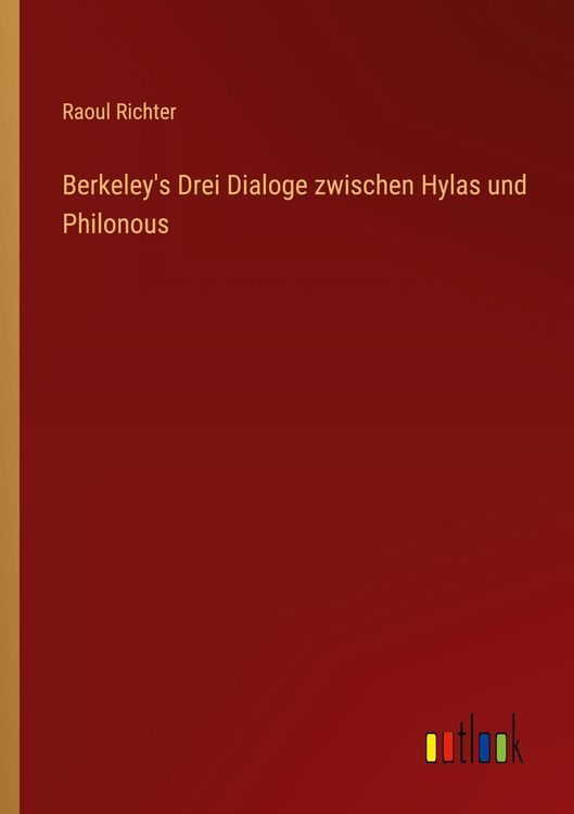 Produktbild: Berkeley's Drei Dialoge zwischen Hylas und Philonous