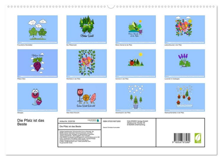 Produktbild: Die Pfalz ist das Beste (hochwertiger Premium Wandkalender 2027 DIN A2 quer), Kunstdruck in Hochglanz