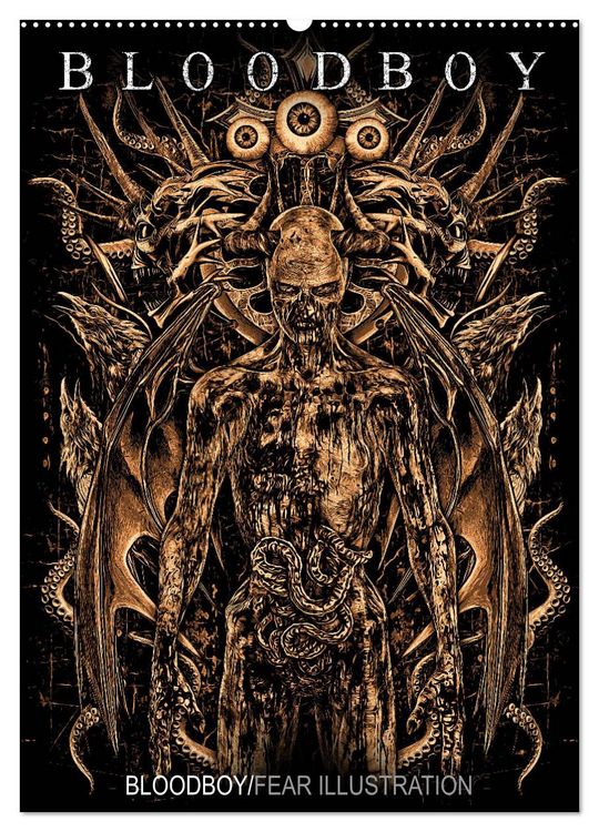 Produktbild: BLOODBOY/FEAR ILLUSTRATION (Wandkalender 2026 DIN A2 hoch), CALVENDO Monatskalender