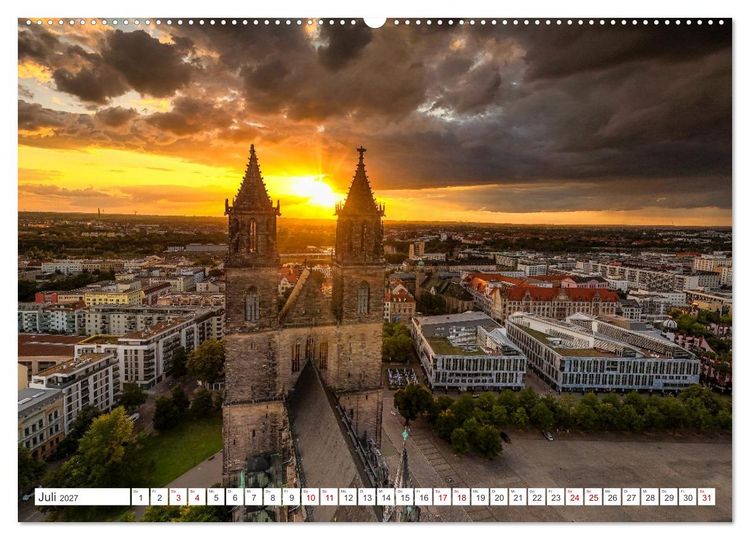 Produktbild: Domperspektiven: Magdeburger Dom - Neu gesehen 2027 (hochwertiger Premium Wandkalender 2027 DIN A2 quer), Kunstdruck in Hochglanz