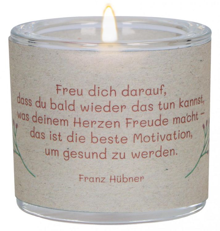 Produktbild: Windlicht aus Glas - Gute Besserung