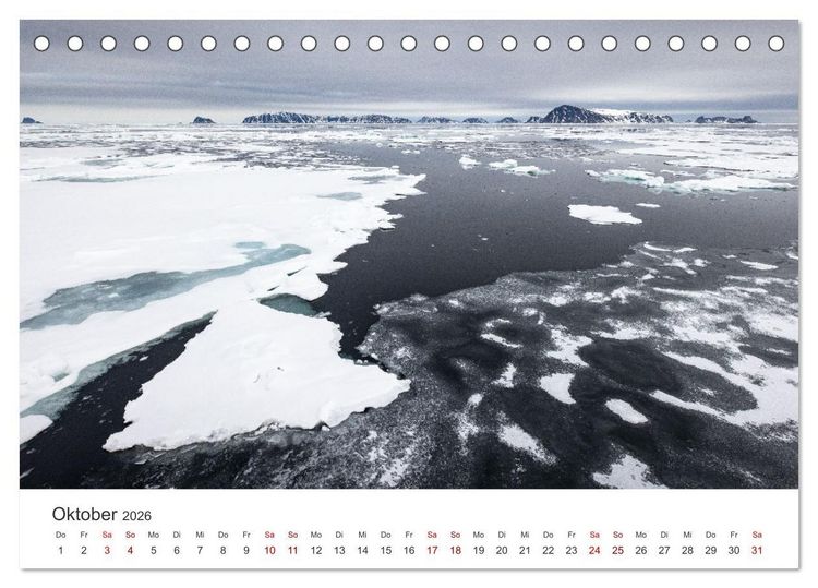 Produktbild: Naturparadies Svalbard (Tischkalender 2026 DIN A5 quer), CALVENDO Monatskalender