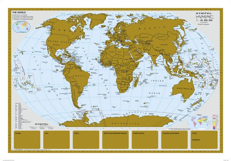 Produktbild: Scratchmap/Rubbelkarte THE WORLD