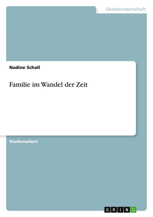 Produktbild: Familie im Wandel der Zeit