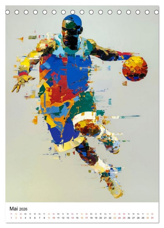 Produktbild: Sport in Farben (Tischkalender 2026 DIN A5 hoch), CALVENDO Monatskalender