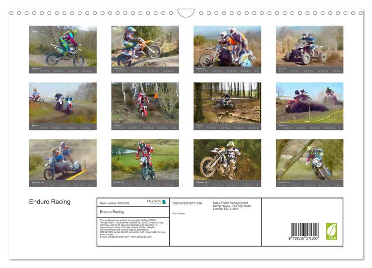 Produktbild: Enduro Racing (Wall Calendar 2026 DIN A3 landscape), CALVENDO 12 Month Wall Calendar