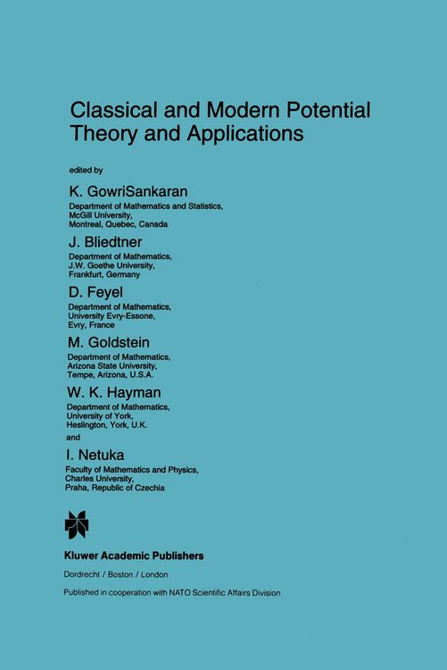 Produktbild: Classical and Modern Potential Theory and Applications
