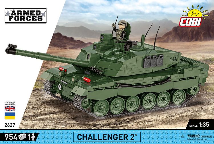 Produktbild: COBI Armed Forces 2627 - Challenger 2, Panzer, Bausatz 1:35, 954 Klemmbausteine