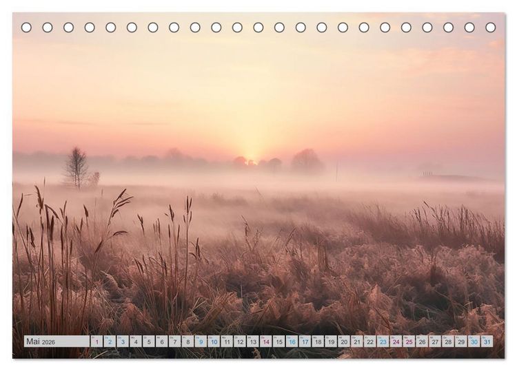 Produktbild: Magische Nebelmomente (Tischkalender 2026 DIN A5 quer), CALVENDO Monatskalender