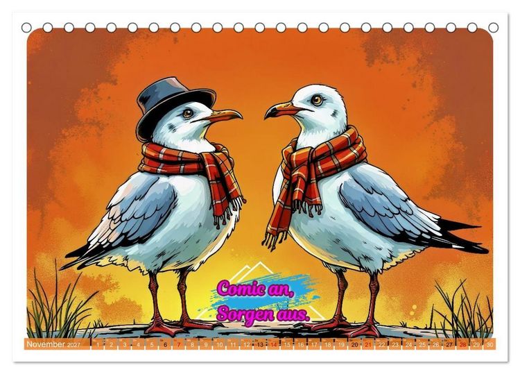 Produktbild: Norddeutsch Cool - Comic (Tischkalender 2027 DIN A5 quer), CALVENDO Monatskalender