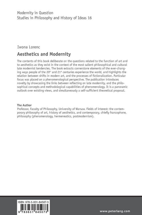 Produktbild: Aesthetics and Modernity