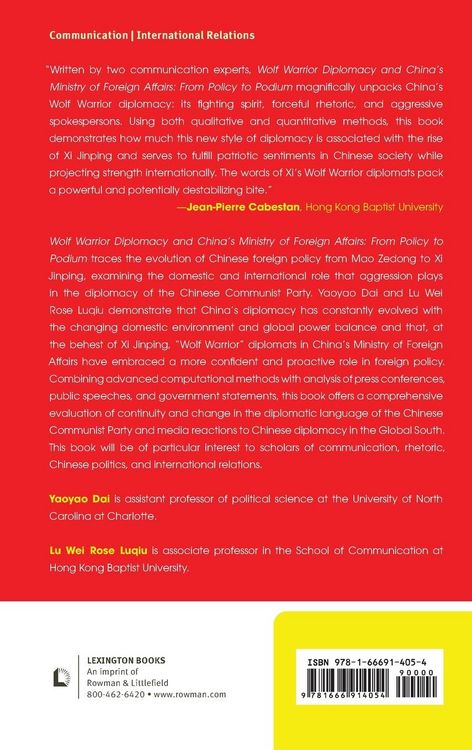 Produktbild: Wolf Warrior Diplomacy and China's Ministry of Foreign Affairs