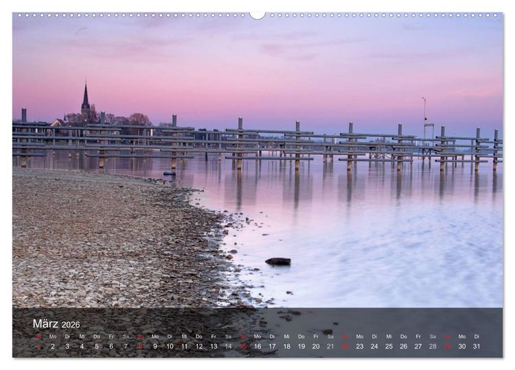 Produktbild: Stimmungsvoller Bodensee (hochwertiger Premium Wandkalender 2026 DIN A2 quer), Kunstdruck in Hochglanz