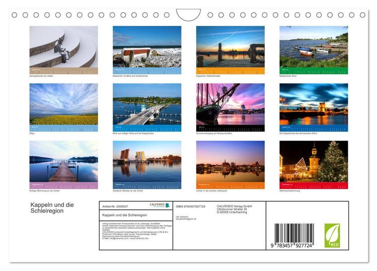 Produktbild: Kappeln und die Schleiregion (Wandkalender 2026 DIN A4 quer), CALVENDO Monatskalender