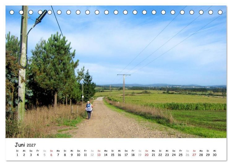 Produktbild: Jakobsweg - Camino Finisterre (Tischkalender 2027 DIN A5 quer), CALVENDO Monatskalender