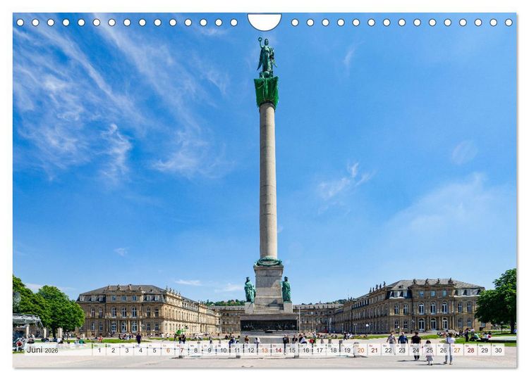Produktbild: Stuttgart Stadtrundgang (Wandkalender 2026 DIN A4 quer), CALVENDO Monatskalender