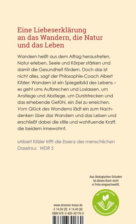 Produktbild: Vom Gl&uuml;ck des Wanderns