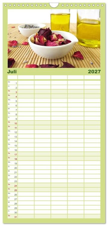Produktbild: Familienplaner 2027 - Mit Pflanzenkraft nat&uuml;rlich heilen mit 5 Spalten (Wandkalender, 21 x 45 cm) CALVENDO