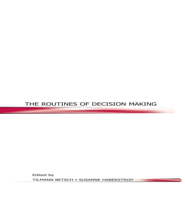 Produktbild: The Routines of Decision Making