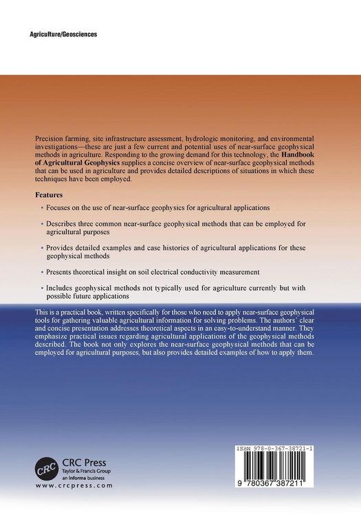 Produktbild: Handbook of Agricultural Geophysics