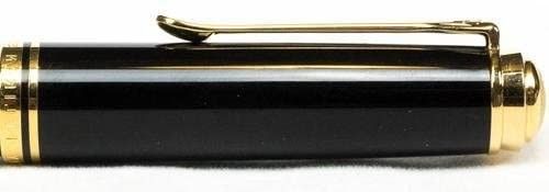 Produktbild: Pelikan Kugelschreiber Souver&auml;n&reg; K600, 24-Karat vergoldete Zierelemente, Drehmechanik, Schwarz-Rot