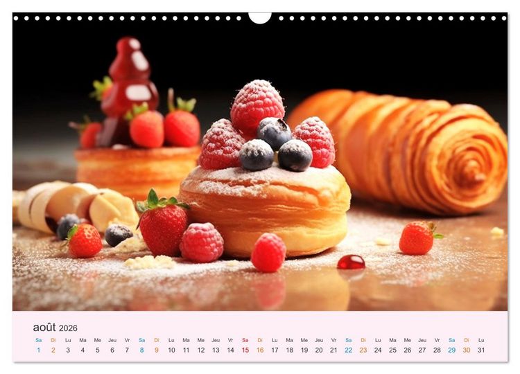Produktbild: Les d&eacute;lices du temps (Calendrier mural 2026 DIN A3 vertical), CALVENDO calendrier mensuel