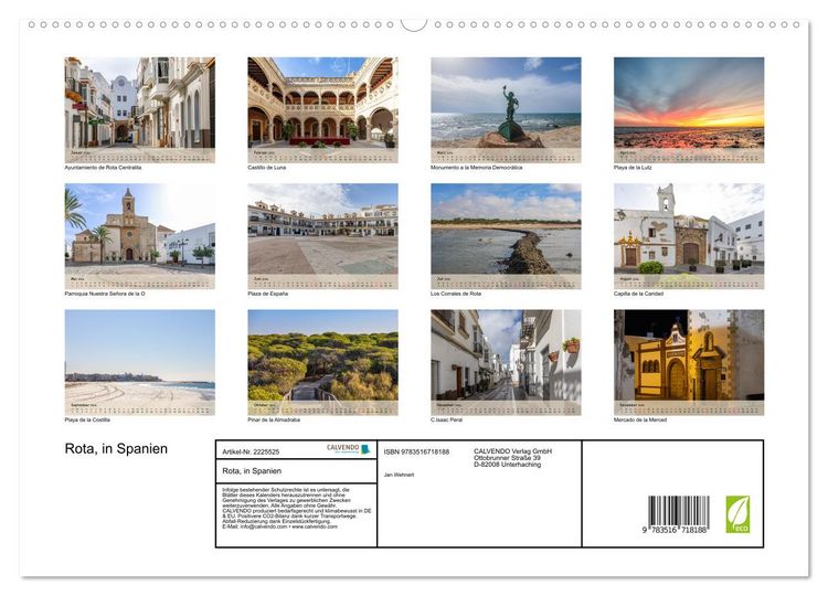Produktbild: Rota, in Spanien (hochwertiger Premium Wandkalender 2026 DIN A2 quer), Kunstdruck in Hochglanz