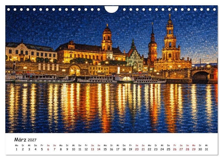 Produktbild: Deutschland als Mosaik. Stadt f&uuml;r Stadt ein Kunstwerk (Wandkalender 2027 DIN A4 quer), CALVENDO Monatskalender