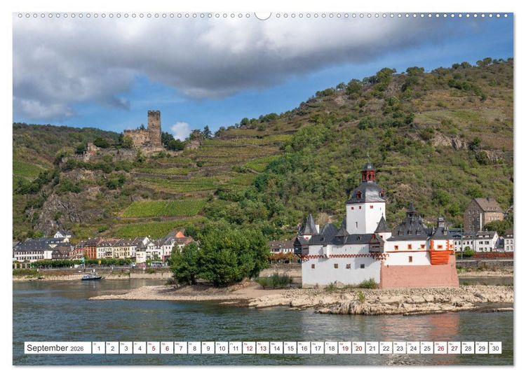 Produktbild: Unterwegs - Rhein-Burgen-Weg (Wandkalender 2026 DIN A2 quer), CALVENDO Monatskalender