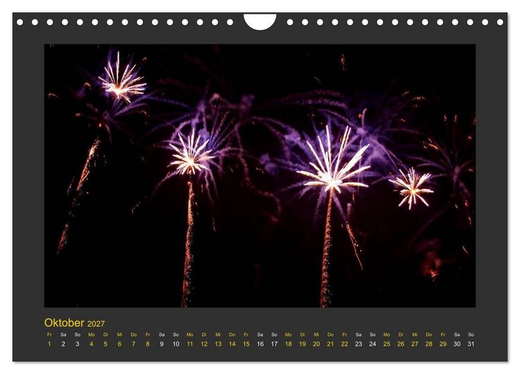 Produktbild: Feuerwerk - Explosives am Himmel (Wandkalender 2027 DIN A4 quer), CALVENDO Monatskalender